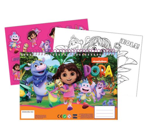 Dora the Explorer Jungle A/4 Spiral Skizzenblock 40 Blätter mit Aufkleber