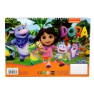 Dora the Explorer Jungle A/4 Spiral Skizzenblock 40 Blätter mit Aufkleber