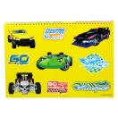 Hot Wheels Challenge A/4 Spiral Skizzenbuch mit 40 Blättern und Aufklebern