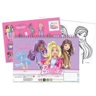   Barbie Paints A/4 Spiral-Skizzenbuch mit 40 Seiten und Aufklebern