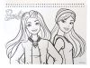 Barbie Paints A/4 Spiral-Skizzenbuch mit 40 Seiten und Aufklebern