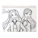 Barbie Paints A/4 Spiral-Skizzenbuch mit 40 Seiten und Aufklebern