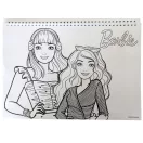 Barbie Paints A/4 Spiral-Skizzenbuch mit 40 Seiten und Aufklebern