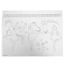 Barbie Ballerina A/4 Spiral-Skizzenheft mit 40 Blatt und Aufklebern