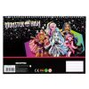 Monster High Crew A/4 Spiral-Skizzenbuch mit 40 Seiten und Aufklebern