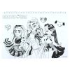 Monster High Crew A/4 Spiral-Skizzenbuch mit 40 Seiten und Aufklebern