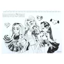 Monster High Crew A/4 Spiral-Skizzenbuch mit 40 Seiten und Aufklebern