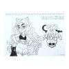 Monster High Crew A/4 Spiral-Skizzenbuch mit 40 Seiten und Aufklebern