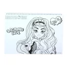 Monster High Crew A/4 Spiral-Skizzenbuch mit 40 Seiten und Aufklebern