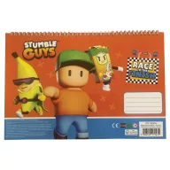   Stumble Guys Race A/4 Spiral-Skizzenheft mit 40 Blatt und Aufklebern