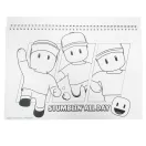 Stumble Guys Race A/4 Spiral-Skizzenheft mit 40 Blatt und Aufklebern