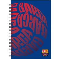 FC Barcelona Ball B/5 liniertes Spiraleheft 70 Blatt