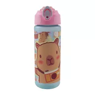 Capybara Chill Kunststoff matte Strohflasche 600 ml