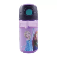   Disney Eiskönigin Modern Magic Plastikflasche mit Strohhalm und Haken 350 ml