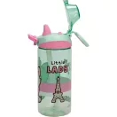 Disney Marie Little Lady Kunststoffflasche mit Strohhalm und Clip 450 ml