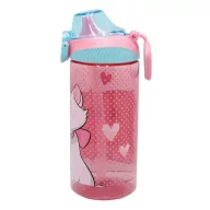   Disney Marie Adorable Kunststoff-Trinkflasche mit Strohhalm und Haken 450 ml