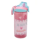 Disney Marie Adorable Kunststoff-Trinkflasche mit Strohhalm und Haken 450 ml