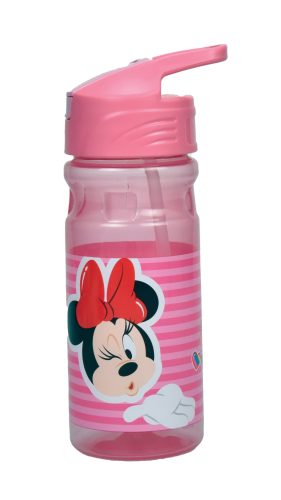 Disney Minnie Wink Kunststoff-Trinkflasche mit Strohhalm (500 ml)