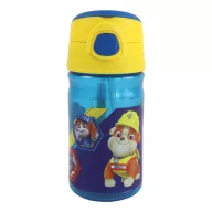 Paw Patrol Rubble Kunststoff Strohflasche mit Haken 350 ml