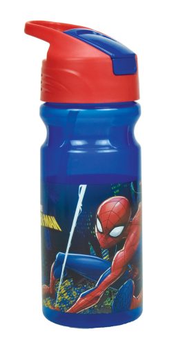 Spiderman Kunststoff-Trinkflasche mit Strohhalm (500 ml)
