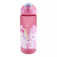   Hello Kitty Unicorn Kunststoff-Matte-Trinkflasche mit Strohhalm 600 ml