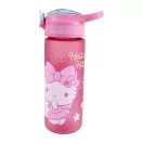 Hello Kitty Unicorn Kunststoff-Matte-Trinkflasche mit Strohhalm 600 ml