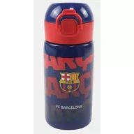   FC Barcelona Barca Aluminium-Trinkflasche mit Strohhalm 500 ml