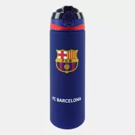 FC Barcelona Barca matte Plastikflasche mit Strohhalm 700 ml
