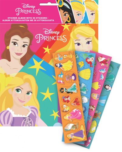 Disney Prinzessin Jointly Stickeralbum mit 50 Stickern