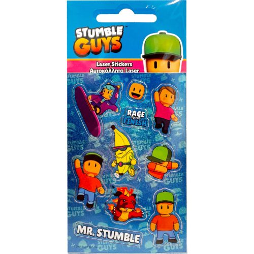 Stumble Guys Blue holografisches Aufkleberset