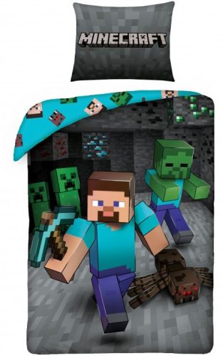 Minecraft Underground Bettwäschebezug Miner 140×200cm, 70×90 cm