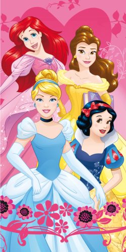 Disney Princess Heart Badetuch, Strandtuch 70x140 cm