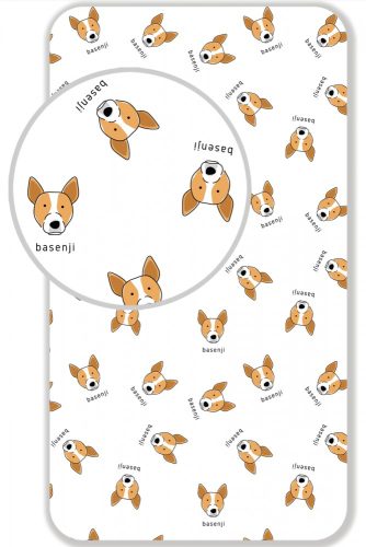 Hund Basenji Spannbettlaken 90x200 cm