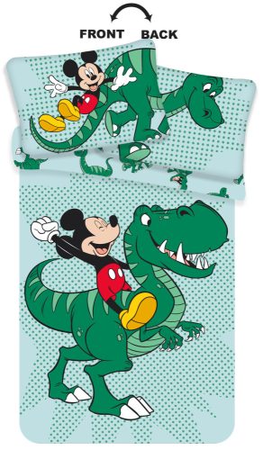 Disney Mickey Dino Kinder Bettwäsche (klein) 100×135 cm, 40×60 cm