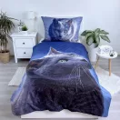 Katze Dark Bettbezug 140×200cm, 70x90 cm Mikrofaser