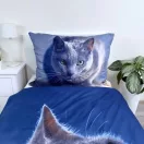 Katze Dark Bettbezug 140×200cm, 70x90 cm Mikrofaser