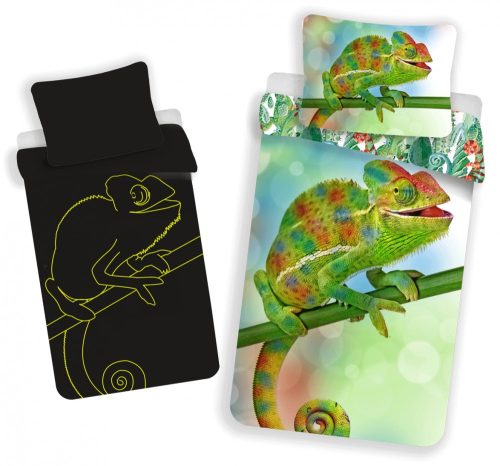 Tiere Chameleon Leuchtende Bettwäsche im Dunkeln 140×200cm, 70x90 cm
