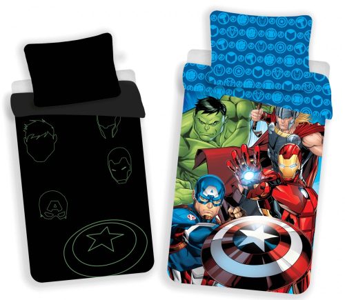 Avengers Assemble Leuchtende Bettwäsche im Dunkeln 140×200cm, 70x90cm
