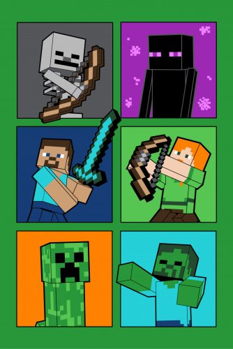 Minecraft Fight Badges Super Soft Polar-Decke 100*150cm