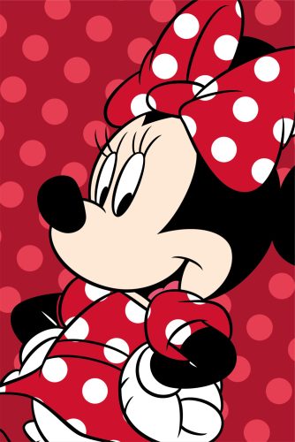 Disney Minnie  Rote Microfleece-Decke 100x150cm