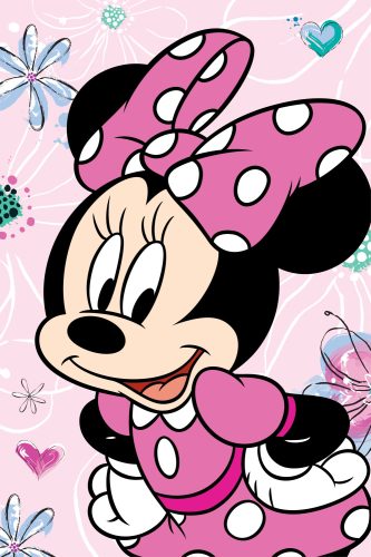 Disney Minnie  Flowers Mikrofleece-Decke 100x150cm