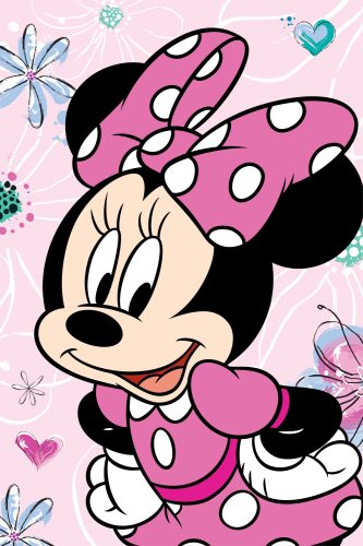 Disney Minnie Flowers Mikroflanell 100x150 cm