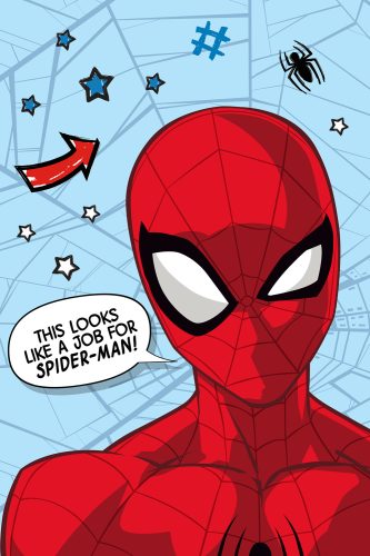 Spiderman Star Mikroflanell-Decke 100x150cm
