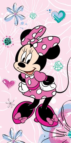 Disney Minnie Pink Bow Badetuch, Strandtuch 70x140 cm