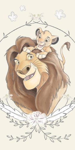 Disney Der König der Löwen Simba Badetuch, Strandtuch 70x140 cm