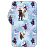 Disney Eiskönigin Blue Winter Spannbetttuch 90x200 cm