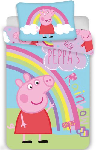 Peppa Wutz Rainbow Kinderbettwäsche 100×135cm, 40×60 cm