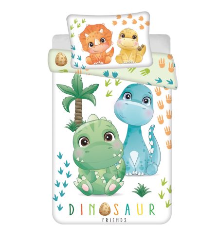 Dinosaurier Friends Kinderbettwäsche 100×135cm, 40×60 cm