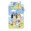 Bluey Happy Family Kinderbettwäsche-Set für Kindergarten, 100×135cm, 40×60 cm