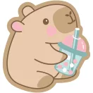 Capybara Drink Dekokissen 35x33 cm